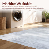 Ultra Soft Area Rug, Non Slip, Stain Resistant, Washable Area Rugs for Living Room, Bedroom, Sleek Neutral Shaggy Elegance(Gray)