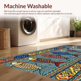 Ultra Soft Area Rug, Non Slip, Stain Resistant, Washable Area Rugs for Living Room, Bedroom, Vibrant Lake House Decorative Area Carpet(Blue)