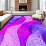 Ultra Soft Area Rug, Non Slip, Stain Resistant, Washable Area Rugs for Living Room, Bedroom, Lively Pastel Shag Design(Purple)