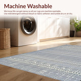 Ultra Soft Area Rug, Non Slip, Stain Resistant, Washable Area Rugs for Living Room, Bedroom, Contemporary Soft Earth Tone Motif(Gray)