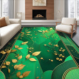Ultra Soft Area Rug, Non Slip, Stain Resistant, Washable Area Rugs for Living Room, Bedroom, Artistic Insect Floral Fusion(Green)