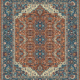 Ultra Soft Area Rug, Non Slip, Stain Resistant, Washable Area Rugs for Living Room, Bedroom, Saturated Colorful Botanical Design(Brown)