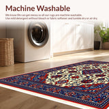 Ultra Soft Area Rug, Non Slip, Stain Resistant, Washable Area Rugs for Living Room, Bedroom, Vintage Moss Living Room Low Pile Rug(White)