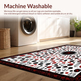 Ultra Soft Area Rug, Non Slip, Stain Resistant, Washable Area Rugs for Living Room, Bedroom, Rustic Dark Nature Inspired Design(Red)