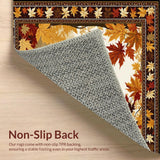 Ultra Soft Area Rug, Non Slip, Stain Resistant, Washable Area Rugs for Living Room, Bedroom, Cozy Maple Leaf Aesthetic(Beige)