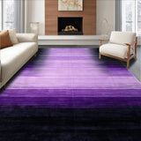 Ultra Soft Area Rug, Non Slip, Stain Resistant, Washable Area Rugs for Living Room, Bedroom, Dynamic Color-Shifted Geometric Motif(Purple)