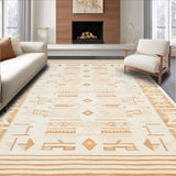Ultra Soft Area Rug, Non Slip, Stain Resistant, Washable Area Rugs for Living Room, Bedroom, Soft Geometric Bath Mat for Minimalist Bathrooms(Red)
