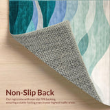 Chic Aqua Hued Textural Waves(Blue)