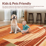 Ultra Soft Area Rug, Non Slip, Stain Resistant, Washable Area Rugs for Living Room, Bedroom, Warm Terracotta Earthy Aesthetic(Brown)