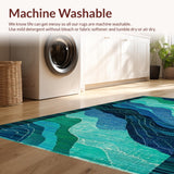 Ultra Soft Area Rug, Non Slip, Stain Resistant, Washable Area Rugs for Living Room, Bedroom, Artistic Octopus Tentacle Patterned Rug for Unique Indoor Spaces(Blue)
