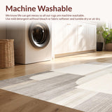 Low Pile Neutral with Distressed Abstract(Beige)