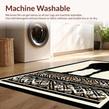 Ultra Soft Area Rug, Non Slip, Stain Resistant, Washable Area Rugs for Living Room, Bedroom, Contrasting Black Cream Animal Print Elegance(Beige)