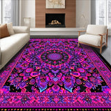 Ultra Soft Area Rug, Non Slip, Stain Resistant, Washable Area Rugs for Living Room, Bedroom, Mesmerizing Multicolor Ethereal Design(Pink)