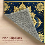 Vibrant Earth Tones Floral Motif(Blue)