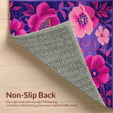 Ultra Soft Area Rug, Non Slip, Stain Resistant, Washable Area Rugs for Living Room, Bedroom, Vivid Plush Cozy Decor Style(Purple)
