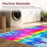 Ultra Soft Area Rug, Non Slip, Stain Resistant, Washable Area Rugs for Living Room, Bedroom, Charming Soft Color Splash Pattern(Purple)