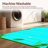 Ultra Soft Area Rug, Non Slip, Stain Resistant, Washable Area Rugs for Living Room, Bedroom, Coastal Turquoise Surfboard Aesthetic(Blue)