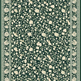 Lush Green Botanical Motif(Black)