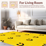 Happy Face Tufted Watercolor(Yellow)
