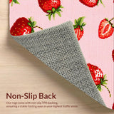 Cheerful Green Strawberry Motif(Pink)