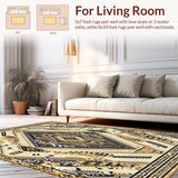 Ultra Soft Area Rug, Non Slip, Stain Resistant, Washable Area Rugs for Living Room, Bedroom, Versatile Solid Beige Area Elegant Decor(Brown)