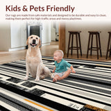 Ultra Soft Area Rug, Non Slip, Stain Resistant, Washable Area Rugs for Living Room, Bedroom, Dramatic Earth Tones Animal Pattern(Black)