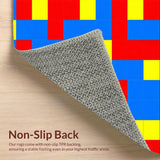 Bright Primary Color Interlocking Design(Red)