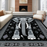 Ultra Soft Area Rug, Non Slip, Stain Resistant, Washable Area Rugs for Living Room, Bedroom, Rustic Animal Print Ethnic Aesthetic(Gray)