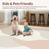 Beige Contemporary Ripple Effect Area Design(Beige)