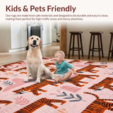 Ultra Soft Area Rug, Non Slip, Stain Resistant, Washable Area Rugs for Living Room, Bedroom, Artistic Fun-Filled Bath Mat(Pink)