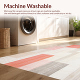 Ultra Soft Area Rug, Non Slip, Stain Resistant, Washable Area Rugs for Living Room, Bedroom, Pink Cream Abstract Area Chic Style(Pink)