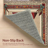 Ultra Soft Area Rug, Non Slip, Stain Resistant, Washable Area Rugs for Living Room, Bedroom, Natural Fishing Cabin Non-Slip Accent Rug(Beige)