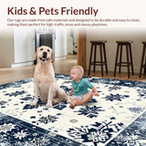 Elegant Snowflake Medallion Motif(Blue)