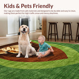Ultra Soft Area Rug, Non Slip, Stain Resistant, Washable Area Rugs for Living Room, Bedroom, Lively Pastoral Theme Rug(Brown)