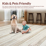 Ultra Soft Area Rug, Non Slip, Stain Resistant, Washable Area Rugs for Living Room, Bedroom, Timeless Warm Beige Aesthetic(Beige)