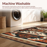 Ultra Soft Area Rug, Non Slip, Stain Resistant, Washable Area Rugs for Living Room, Bedroom, Chic Southwestern Patterned Appeal(Brown)