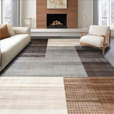 Ultra Soft Area Rug, Non Slip, Stain Resistant, Washable Area Rugs for Living Room, Bedroom, Elegant Earthy Abstract Composition(Gray)