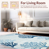 Coastal Coral Wave Motif(Blue)