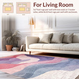 Ultra Soft Area Rug, Non Slip, Stain Resistant, Washable Area Rugs for Living Room, Bedroom, Pink Ombre Magic Carpet Ride(Purple)