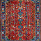 Rustic Handcrafted Colorful Motif(Red)