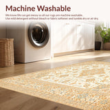 Beige Medallion Machine Woven(Ivory)