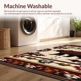 Ultra Soft Area Rug, Non Slip, Stain Resistant, Washable Area Rugs for Living Room, Bedroom, Southwest Nature-Inspired Aesthetic(Brown)