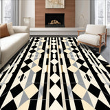 Ultra Soft Area Rug, Non Slip, Stain Resistant, Washable Area Rugs for Living Room, Bedroom, Rustic Earthy Abstract Pattern(Beige)