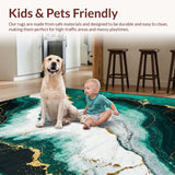 Dynamic Green Textured Composition(Green)