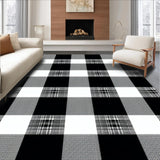 Cozy Minimalist Checked Texture(Black)