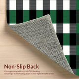 Elegant White Checkered Farmhouse Aesthetic(Green)