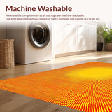 Ultra Soft Area Rug, Non Slip, Stain Resistant, Washable Area Rugs for Living Room, Bedroom, Sunny Eclectic Color Fusion(Red)