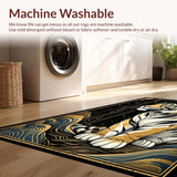 Ultra Soft Area Rug, Non Slip, Stain Resistant, Washable Area Rugs for Living Room, Bedroom, Earthy Animal Print Aesthetic(Gold)