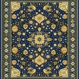 Ultra Soft Area Rug, Non Slip, Stain Resistant, Washable Area Rugs for Living Room, Bedroom, Natural Handwoven Jute Cream(Blue)