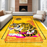 Ultra Soft Area Rug, Non Slip, Stain Resistant, Washable Area Rugs for Living Room, Bedroom, Chic Leopard Print Aesthetic(Yellow)